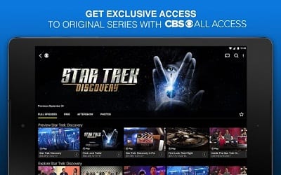 CBS mobile Android TV app
